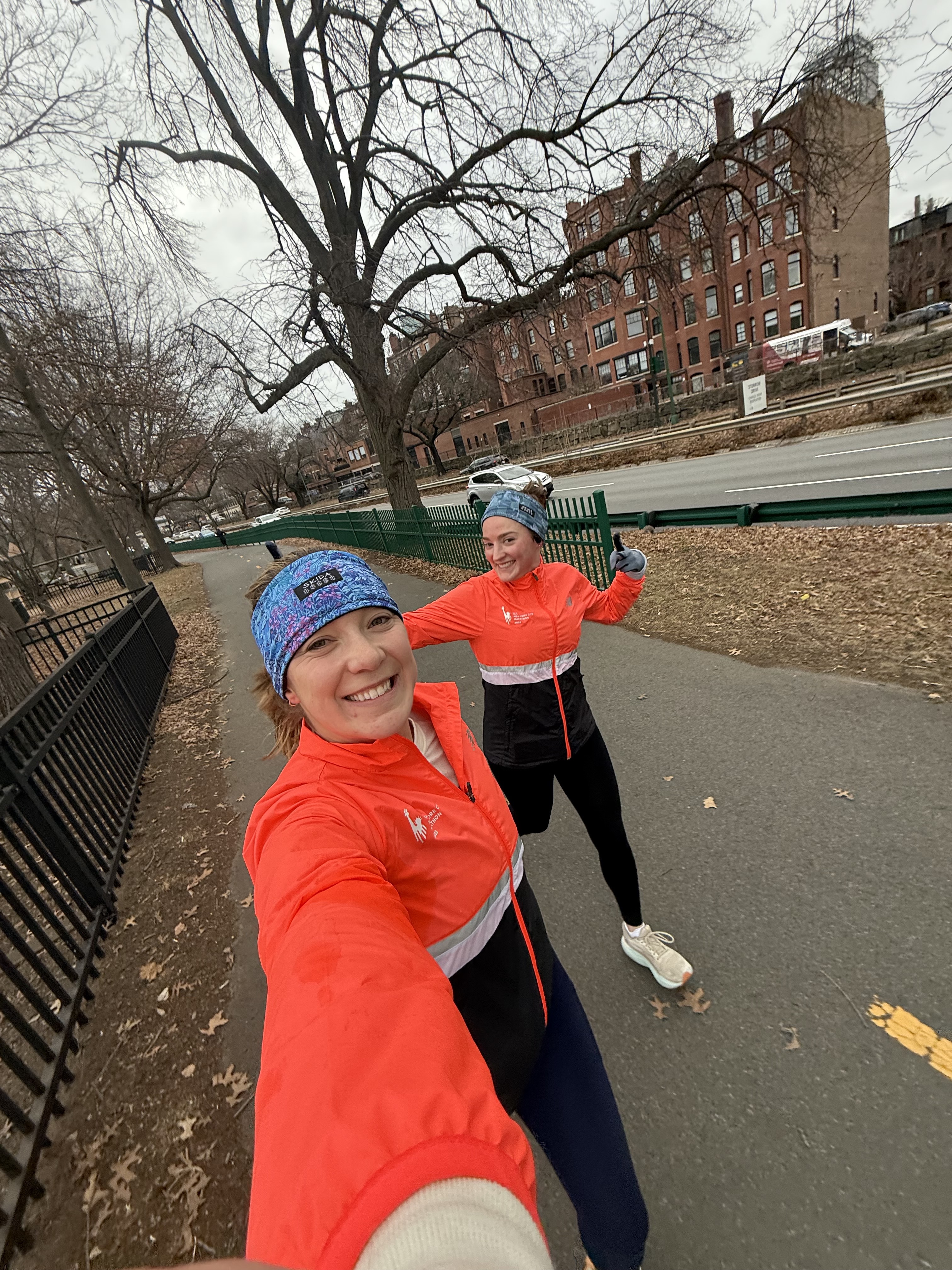 Two women on a morning run