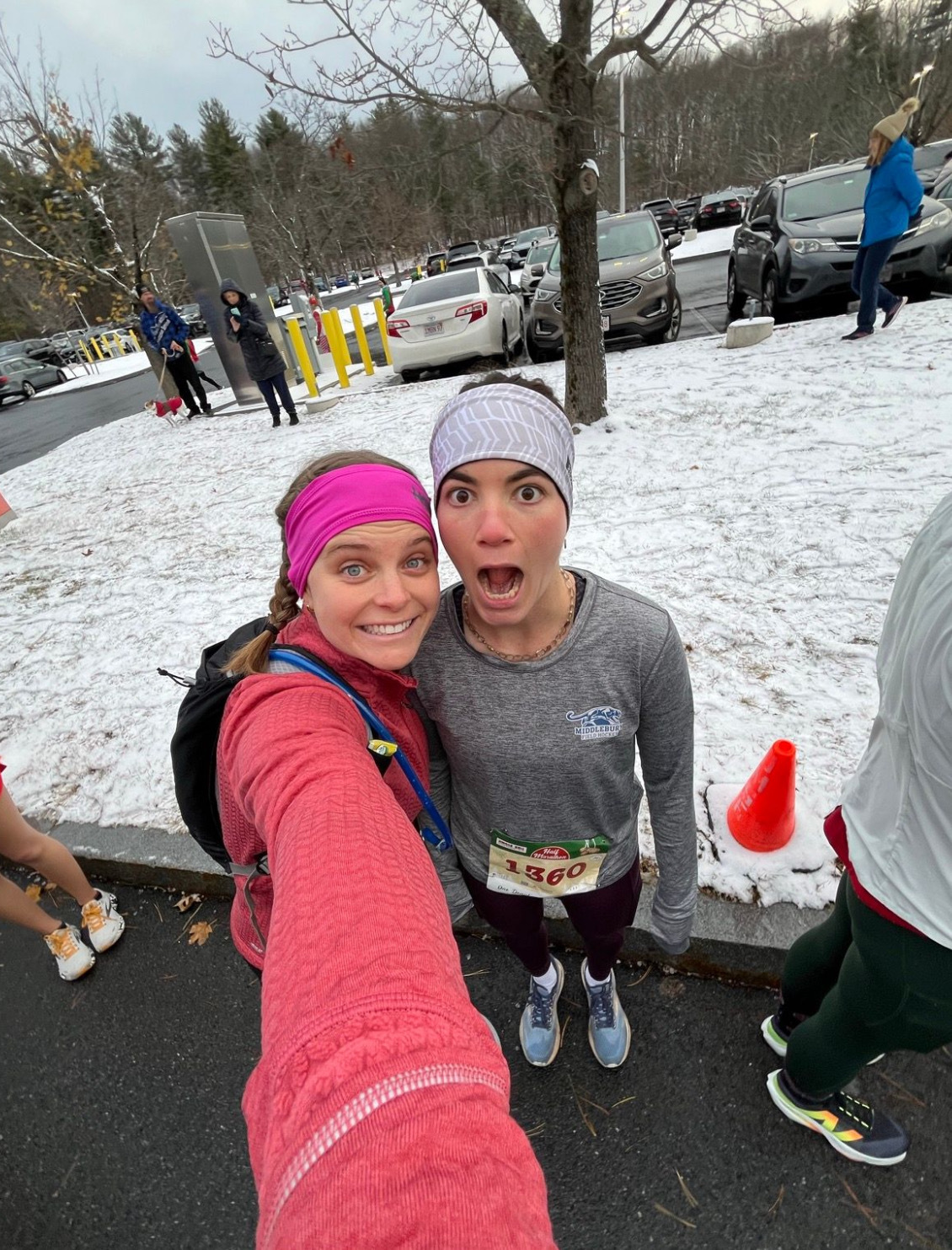 Two women on race day together